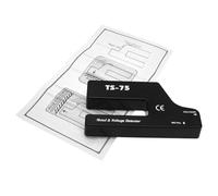 TS75 Metal Detector 2 in 1, sensore di tensione per rilevamento di metalli e cavi, profondità di rilevamento fino a 30 mm, con allarme luce e suono, con batteria da 9 V, nero