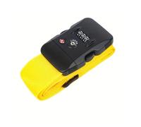 TSA - Cintura per bagagli TSA con serratura doganale per valigie, rinforzata, con password, 5 x 200 cm (giallo)