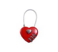TSA - Lucchetto con codice doganale a 3 cifre, per bagagli, viaggi, palestra, cassetti, valigie, trolley, con combinazione (rosso-D)