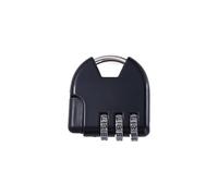 TSA - Lucchetto con codice doganale a 3 cifre, per bagagli, viaggi, palestra, cassetti, valigie, trolley, con combinazione (nero-E)