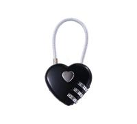 TSA - Lucchetto con codice doganale a 3 cifre, per bagagli, viaggi, palestra, cassetti, valigie, trolley, con combinazione (nero-A)