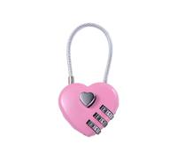 TSA - Lucchetto con codice doganale a 3 cifre, per bagagli, viaggi, palestra, cassetti, valigie, trolley, con combinazione (rosa-C)