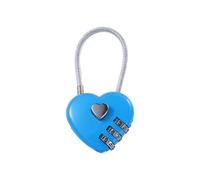 TSA - Lucchetto con codice doganale a 3 cifre, per bagagli, viaggi, palestra, cassetti, valigie, trolley, con combinazione (blu-B)