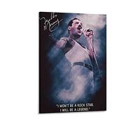 TSALF Stampe Quadri Senza Cornice Freddie Mercury Queen Rock Band Autografo Poster Tela Wall Art Room Immagini per Camera da Letto Regali Decor 50x70cm