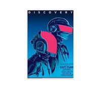 TSALF Stampe su Tela di Pittura di opere d'Arte Senza Cornice Daft Punk Discovery Poster Canvas Art Picture Stampa Modern Family Room Decor Poster 60x90cm