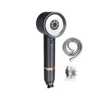 TSangeA Soffione Doccia con Tubo e Supporto 1.5m: Doccetta Alta Pressione con Filtro Anticalcare per Locatori e Pulizia Bagno (Grigio)