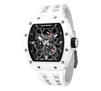 TSAR BOMBA Lusso Uomo Orologio Automatico Meccanico Movimento Giapponese Vetro Zaffiro 50M Impermeabile Fibra di Carbonio Tonneau Regali d'Affari Unico Luminoso Orologio da Polso Analogico Moda