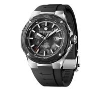 TSAR BOMBA Orologio da uomo automatico 8230 Electron-Carbon-X II argento e nero