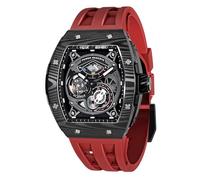 TSAR BOMBA Orologio Uomo Automatico - Orologi Scheletro Tonneau di Lusso - Visualizzazione dell'energia - Vetro Zaffiro con Movimento Giapponese - Impermeabile 50M - Luminoso