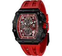 TSAR BOMBA Orologio Uomo Business, 50M Impermeabile, Scheletro, Nero Rosso...