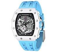 TSAR BOMBA Orologio Uomo Meccanico Automatico Tonneau Design Regalo Uomo con Cassa in Acciaio Inossidabile 316 50M Impermeabile Lusso Militare Sportivo Design Orologio da Polso