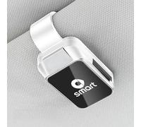 TSDFGBV Porta Occhiali Auto per Smart Fortwo Forfour 450 451 453, Supporto per Occhiali da Visiera per Occhiali da Sole Carte e Biglietti Accessori Interni per Visiera,White