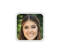 TseanYi Catena per la testa di perle a strati Catena di perle d'oro Catena per capelli per la fronte Catene a strati Nappa Abbigliamento per capelli Catene per la fronte Perle a strati Nappa Copricapo