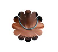 TseenYi Bohemia Turchese Perline Collana Girocollo Blu Rotonda Collana Di Perline Vintage Turchese Naturale Collane Perlina Fatte A Mano Collane Filo Gioielli Per Le Donne