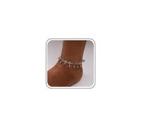 TseenYi Bracciale alla Caviglia Stile Vintage Piedi Gioielli Goccia D'Acqua Nappe Cavigliera Spiaggia Boho Sandali A Piedi Nudi Cavigliera Moda Cavigliera Gioielli Donne Ragazze (Argento 1 Pz)
