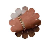 TseenYi Bracciale Vite Foglia Oro Bracciale Catena Zirconi Bracciale Moda Strass per Donne Matrimonio Damigella D'onore Regali Gioielli per Donne e Ragazze (1 Pz)