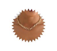 TseenYi Catena a Graffetta Vintage Girocollo Con Alamari Spessi d'Oro - Collana Gioielli Per Donne