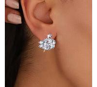 TseenYi Cigno Borchie Orecchini Brillare Cubic Zirconia Orecchini D'argento Cigno Orecchini Di Cristallo Scintillante Cz Cluster Stud Orecchini Da Sposa Matrimonio Gioielli Per Donne E Ragazze Regali
