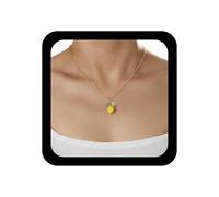 TseenYi Collana Ciondolo Limone Boemia Collana Girocollo Giallo Limone Agrumi Collane Fiore Regolabile Bella Frutta Collane Catena Gioielli Per Le Donne