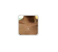 TseenYi Collana Con Ciondolo A Croce A Strati Collana Girocollo A Catena In Argento Collana Girocollo A Croce Minimalista Con Catena Sottile Collane Con Ciondolo Crocifisso Gioielli Gotici Personalità