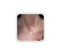 TseenYi Collana Con Ciondolo A Forma Di Cuore Collana A Catena D'argento Con Cuore D'amore Piccola Collana A Spina Di Pesce Catene Minimaliste Collane Girocollo