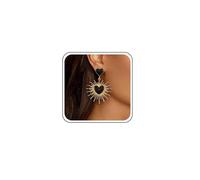 TseenYi Esagerati orecchini a farfught del cuore Cuore nero che penzola gli orecchini Grandi cuori scoppiano orecchini Cuori amano i borchie Personalità Amore che penzola Gioielli di dichiarazione