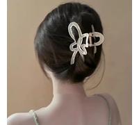 TseenYi Fermagli per capelli grandi Fermagli per capelli a farfalla in acrilico Forcine per artigli a farfalla bianchi Fermagli per capelli grandi in resina Fermacapelli a farfalla cava