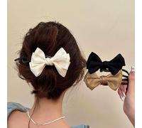 TseenYi Fermaglio per capelli in raso accessori per capelli forcine per capelli con fiocco bianco clip per capelli ritorto piccolo fiocco fermagli per capelli papillon clip a torsione clip vintage da