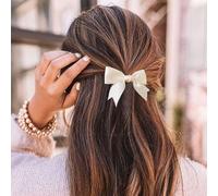 TseenYi Fiocco Barretta Raso Accessori Per Capelli Forcine Bianco Bowknot Capelli Clip Piccolo Fiocco Capelli Clip Papillon Una Parola Clip Sposa Fermagli Per Capelli Matrimonio Barretta