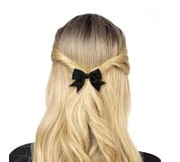 TseenYi Fiocco Barretta Raso Accessori Per Capelli Forcine Nero Bowknot Fermagli Capelli Piccolo Fiocco Fermagli Capelli Papillon Una Parola Clip Sposa Fermagli Capelli Matrimonio Barretta