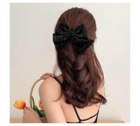 TseenYi Grandi fermagli per capelli con fiocco per capelli in velluto nero fiocco in raso nero fermaglio per capelli fiocco in velluto fermaglio per capelli copricapo invernale fiocco copricapo