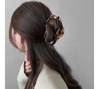 TseenYi Grandi fermagli per capelli in acrilico marrone grandi fermagli per capelli geometrici irredulari clip per artigli cavi clip per capelli antiscivolo clip per capelli in resina chignon barrette