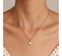 TseenYi Luna Ciondolo Collana Piccola Luna Girocollo Collana Piccola Mezzaluna Catena Boho Collana Gioielli Per Donne E Ragazze Regali (oro)