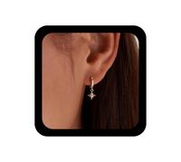 TseenYi Orecchini A Cerchio D'oro Stella Luna Orecchini Vintage Luna Crescente Goccia Orecchino Cz Starburst Dangle Orecchino Asimmetrico Celeste Dichiarazione Gioielli Per Le Donne