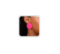 TseenYi Orecchini A Disco Con Moneta Boho Orecchini A Bottone Tondi Acrilici Rosa Orecchini A Bottone Grande Moneta Dichiarazione Cerchio Esagerato Orecchino Grande Orecchino Rotondo Geometrico