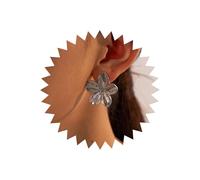 TseenYi Orecchini in Metallo Scultorei Grandi a Fiore d’Oro - Statement con Petali Floreali Esagerati