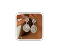 TseenYi Orecchini Testa Di Leone Moneta Argento Strutturato Moneta Orecchini Pendenti Ritratto Lombo Testa Goccia Orecchino Martellato Geometrico Rotondo Fascino Earirng Personalità Orecchio Gioielli
