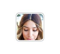 TseenYi Paillettes Catena Testa Oro Paillettes Fronte Copricapo Boho Moneta Disco Copricapo Catena Testa A Strati Disco Nappa Fronte Capelli Copricapo Fasce Capelli Gioielli