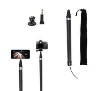 Tsfeiiii Bastone per selfie invisibile lungo 3 m, monopiede in fibra di carbonio (280 cm) per X4, X3, ONE X2, ONE R, ONE X, GO 3S, 3, 2, palo di prolunga leggero e portatile per fotocamere 360