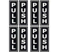 Tsffae 4 Set di Adesivi per Segnaletica per Porta Push Pull Adesivi per Indicatori di Porta Autoadesivi Decalcomanie per Segnaletica per Porta in PVC per Ristorante di Casa Supermercato