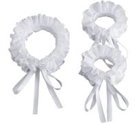 Tsffae Colletto Finto con Volant Rinascimentale, 1 Set Colletto in Pizzo con Volant Elisabettiano, Colletto Cosplay, Collo Clown retrò, Accessorio per Collo E Polsini con Volant