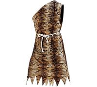 Tsffae Costumi Cavernicolo Leopardato per Donne E Uomini, 1 Set di Costumi Cavernicolo Indiano per Feste di Carnevale E Halloween, per Uomini E Donne delle Caverne E Costumi Discoteca