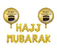 Tsffae Palloncini Foil da 18 Pollici Eid Mubarak Set Decorazione per Feste Musulmane Islam Hajj Mubarak Regalo per Bambini Giocattoli gonfiabili