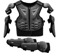 Tsffae Set di Giubbotti Antiproiettile per Cross per Bambini, con Ginocchiere E Gomitiere, Protezione per Il Torace Motocross, Giubbotto Antiproiettile per Bambini 6 a 13 Anni