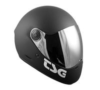 TSG - Casco integrale Pass Pro tinta unita, nero opaco con due visiere | Casco Performance per Downhill, E-Skating, E-Onewheeling, Longboarding