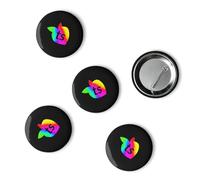 tsgabrielle • Pride 2025 • Set di 5 bottoni a perno • 2 misure: 3,25 e 5,7 cm, 1.25 inch, banda stagnata, Zirconia cubica