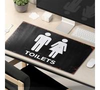 TSGB Tappetino per mouse con scritta divertente per il bagno pubblico: uomini e donne, tappetino per mouse da scrivania, grande tappetino per mouse