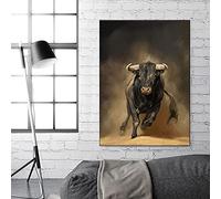 TSHAOSHUNHT Quadri Astratti di Animali, Poster e Stampe di Tori Colorati Moderni, Quadri su Tela, Decorazioni per la casa 70x100cmx1 Senza Cornice