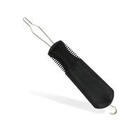 TSHAOUN Assistente per uncino per bottoni, gancio per appendiabiti per abiti Estrattore,Gancio a bottone e bottoni con cerniera per la chiusura,Zipper Pull Helper Dressing Aid Assist (nero)