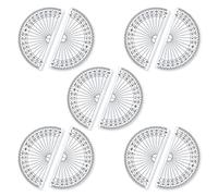 TSHAOUN Confezione da 10 Goniometri in Plastica, Goniometro in Plastica per la Misurazione dell'Angolo Matematica degli Studenti 180 Gradi, Goniometro per la Matematica, Trasparente (10 Pack)